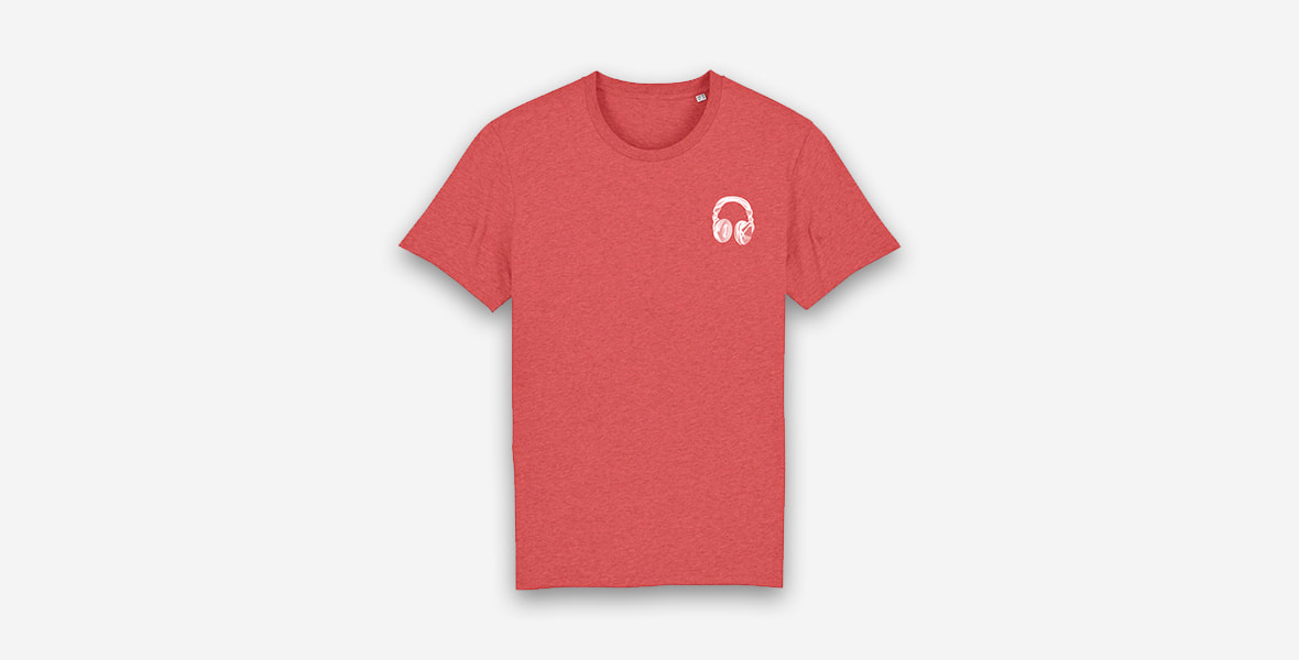  Headphones - mid heather red white, UNISEX 